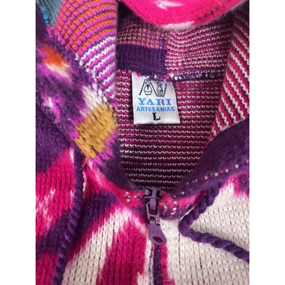 Yari Artesanias Full Zip Wool Sweater Men Size Large Native Southwestern Tribal - Picture 11 of 16